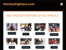 Tablet Screenshot of hockeyfighters.com